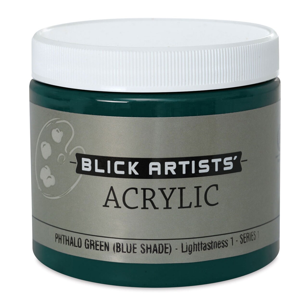 Blick Artists' Acrylic - Phthalo Green (Blue Shade), 16 oz jar